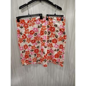Women's Plus Sz 3X Cruise Floral Skirt Comfort Casual Hawaiian Monroe And Main